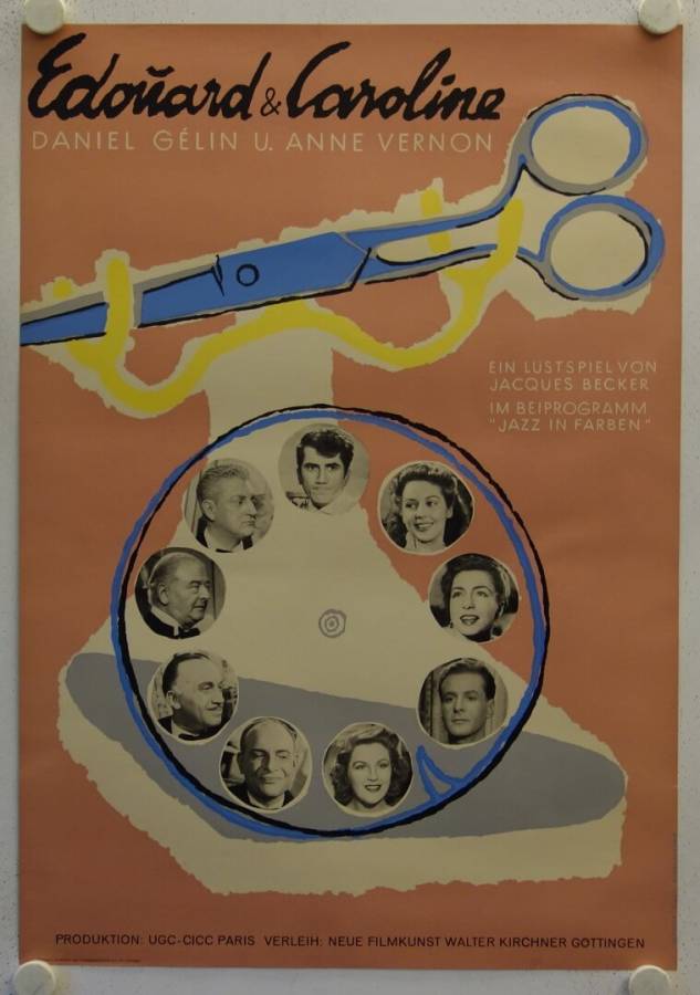 Edouard and Caroline original release german movie poster